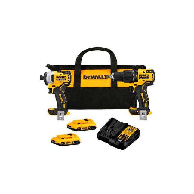 DEWALT COMBO de Taladro percutor DCD709 + Destornillador de impacto DCF809, 20V BRUSHLESS DCK279D2-B3
