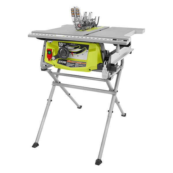 RYOBI Sierra de mesa de 10" con soporte plegable, 15 Amp. RTS12