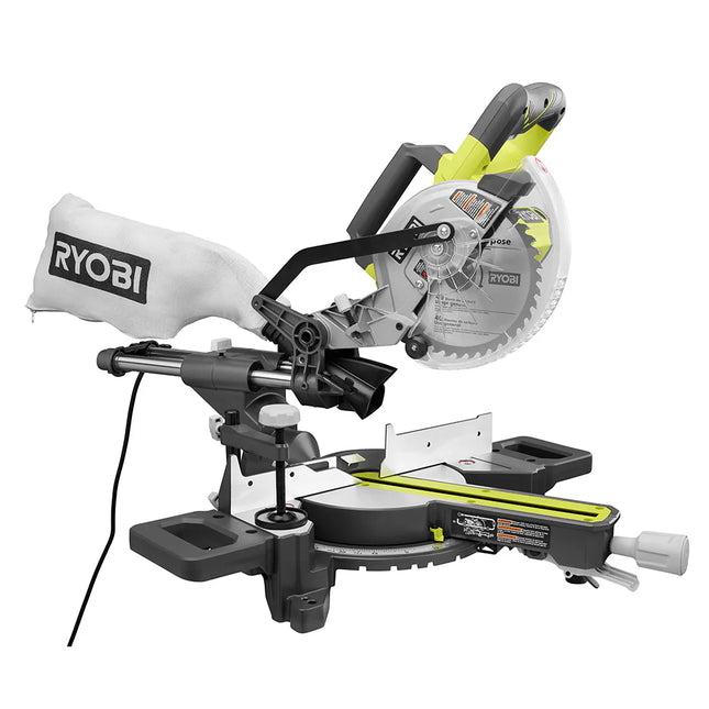 RYOBI Sierra Ingletadora telescópica compuesta de 7-1/4 10A TSS702