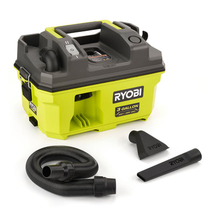 RYOBI Aspiradora Inalámbrica Mojado/Seco de 3 Galones ONE+ 18V