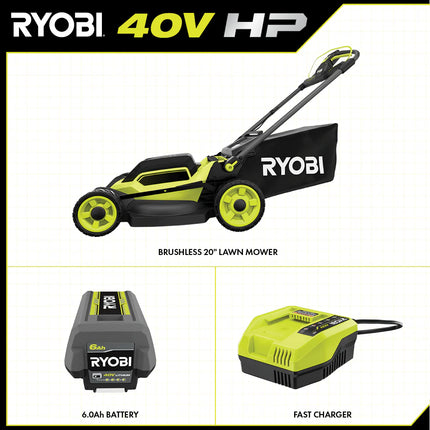 RYOBI Podadora autopropulsada (tracción en ruedas traseras) 40V, Cuchilla 20" RY401180