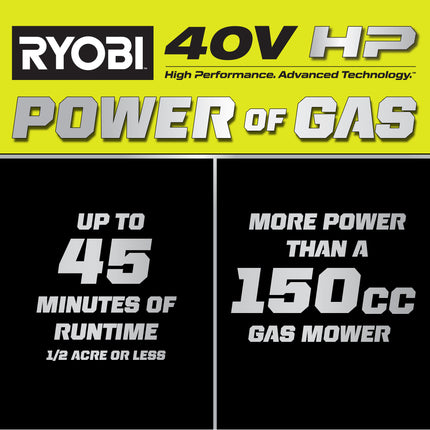 RYOBI Podadora de empuje de 20" Motor Brushless, 40V HP RY401170