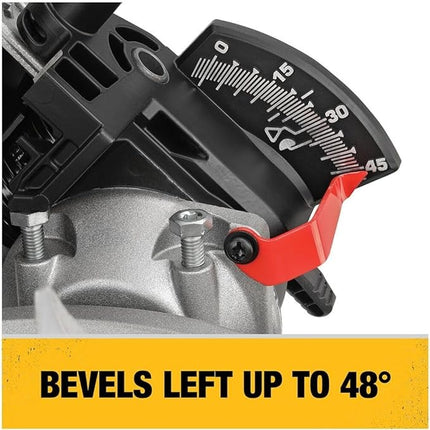 DEWALT Sierra Ingletadora de 10 pulgadas, 15 Amp. 5000RPM, 1600W DWS713