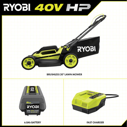 RYOBI Podadora de empuje de 20" Motor Brushless, 40V HP RY401170