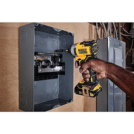 DEWALT ATORNILLADOR DE IMPACTO INALAMBRICO ATOMIC,1/4 PULG, 20 VOLTIOS,BRUSHLESS, GRATIS BATERIA DE 1.5aH DCF809B
