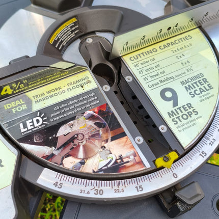 RYOBI Sierra ingletadora 10" 14 Amperios con led  TS1346 (USADA SIN CAJA)
