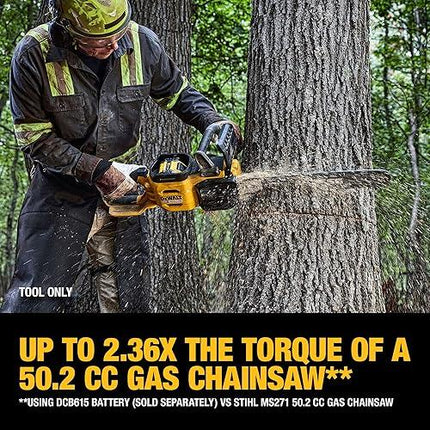 DEWALT Motosierra inalámbrica 60V MAX. Espada de 20 pulgadas DCCS677Y1