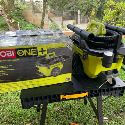 RYOBI Aspiradora inalámbrica 18V ONE+, 6 Galones P770ID SOLO HERRAMIENTA (DE RETORNO FUNCIONANDO, FOTOS REALES)