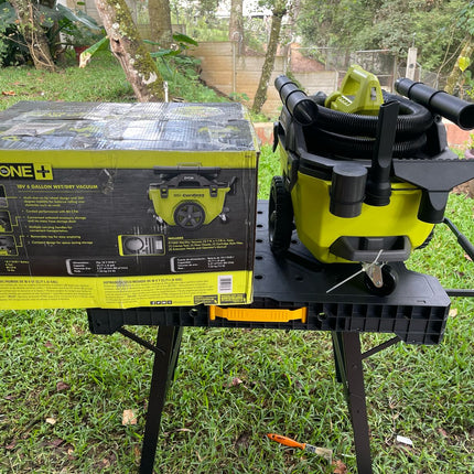 RYOBI Aspiradora inalámbrica 18V ONE+, 6 Galones P770ID SOLO HERRAMIENTA (DE RETORNO FUNCIONANDO, FOTOS REALES)